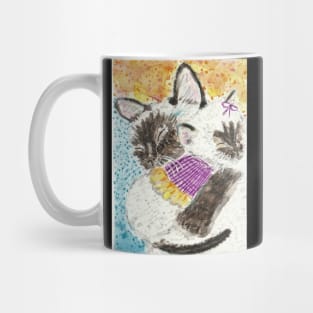 Mother and baby Siamese cat kitten Mug